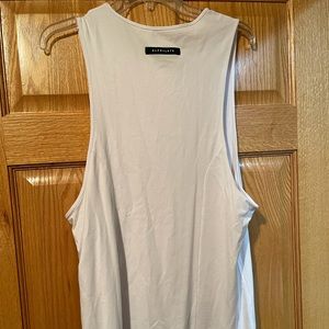 Alphalete Premium Roll Cut-Off shirt, White, Large